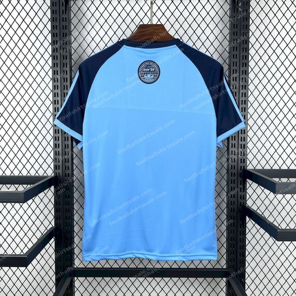 2025/26 Oasis Adidas Blue Shirt Football - Detail 1