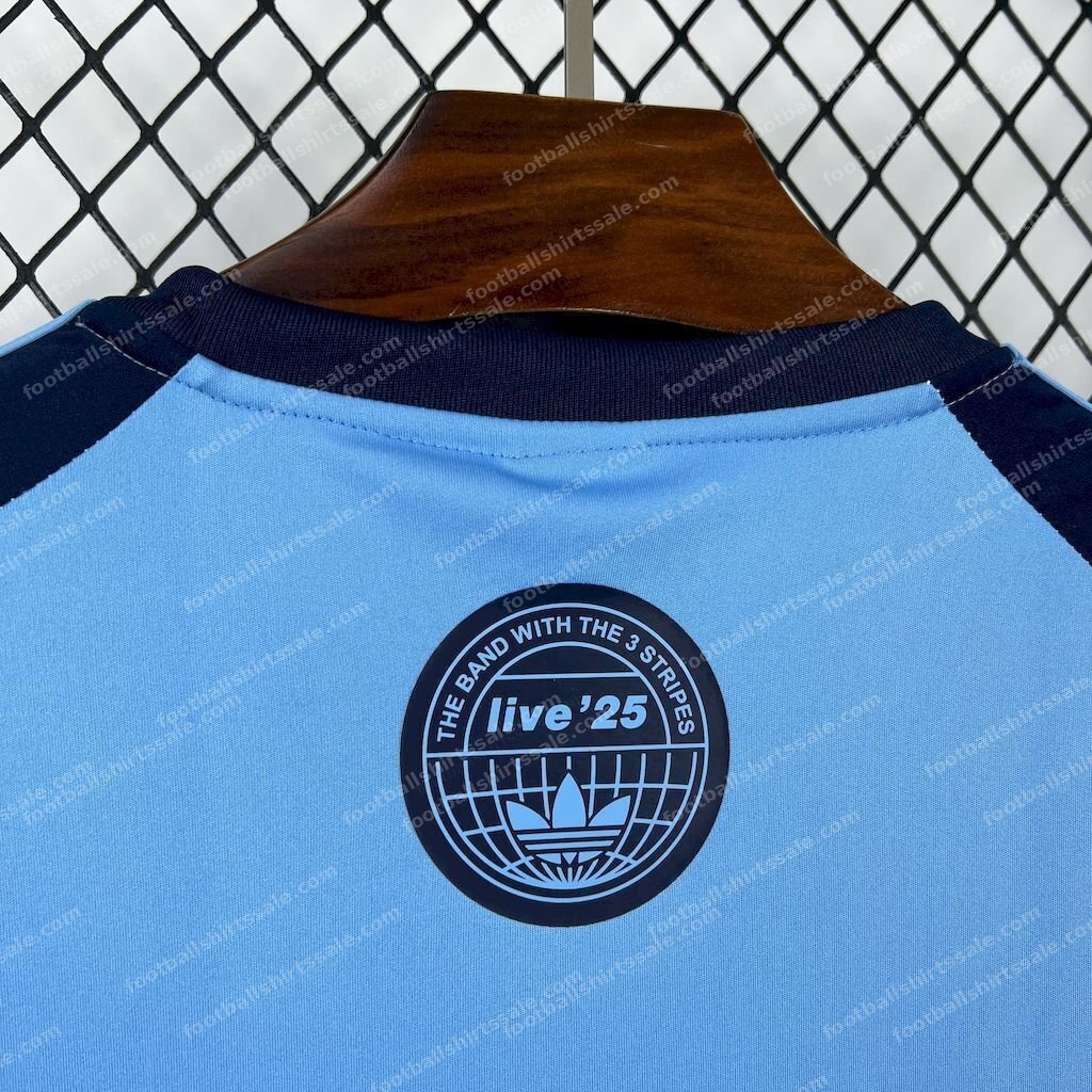 2025/26 Oasis Adidas Blue Shirt Football - Detail 3