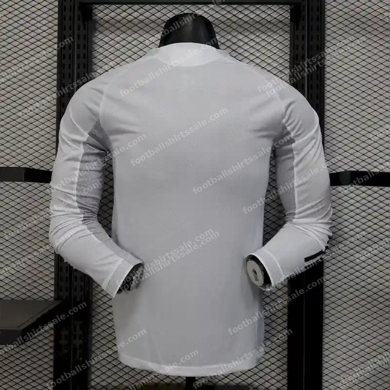 2025/2026 Player Version Real Madrid Home Long Sleeves Football Shirt - Detail 1