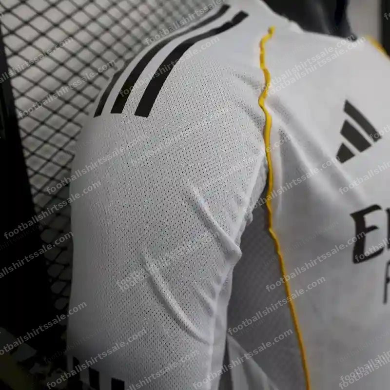 2025/2026 Player Version Real Madrid Home Long Sleeves Football Shirt - Detail 2