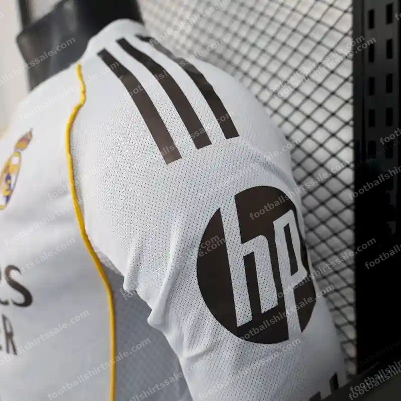 2025/2026 Player Version Real Madrid Home Long Sleeves Football Shirt - Detail 4