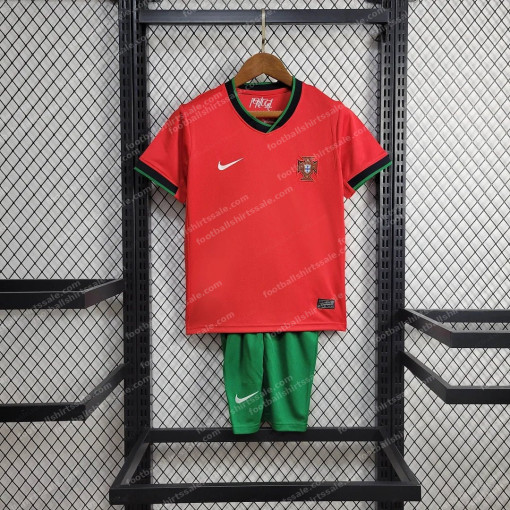 2024 Portugal Home Football Shirt Kids Size