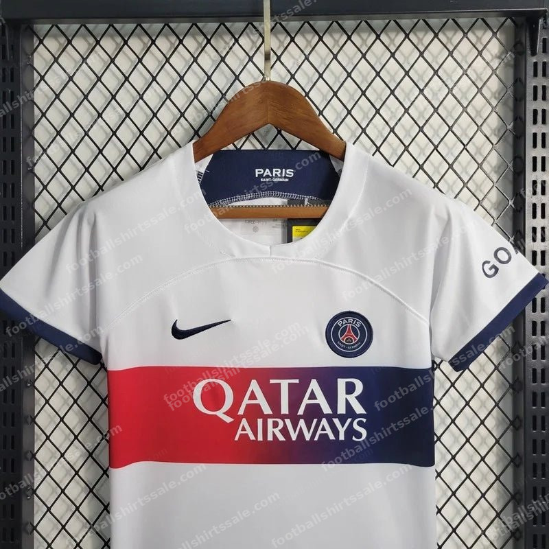 2023/2024 Psg Paris Saint-Germain Away Foowaytball Shirt 1:1 Thai Quality Kids Size - Detail 1