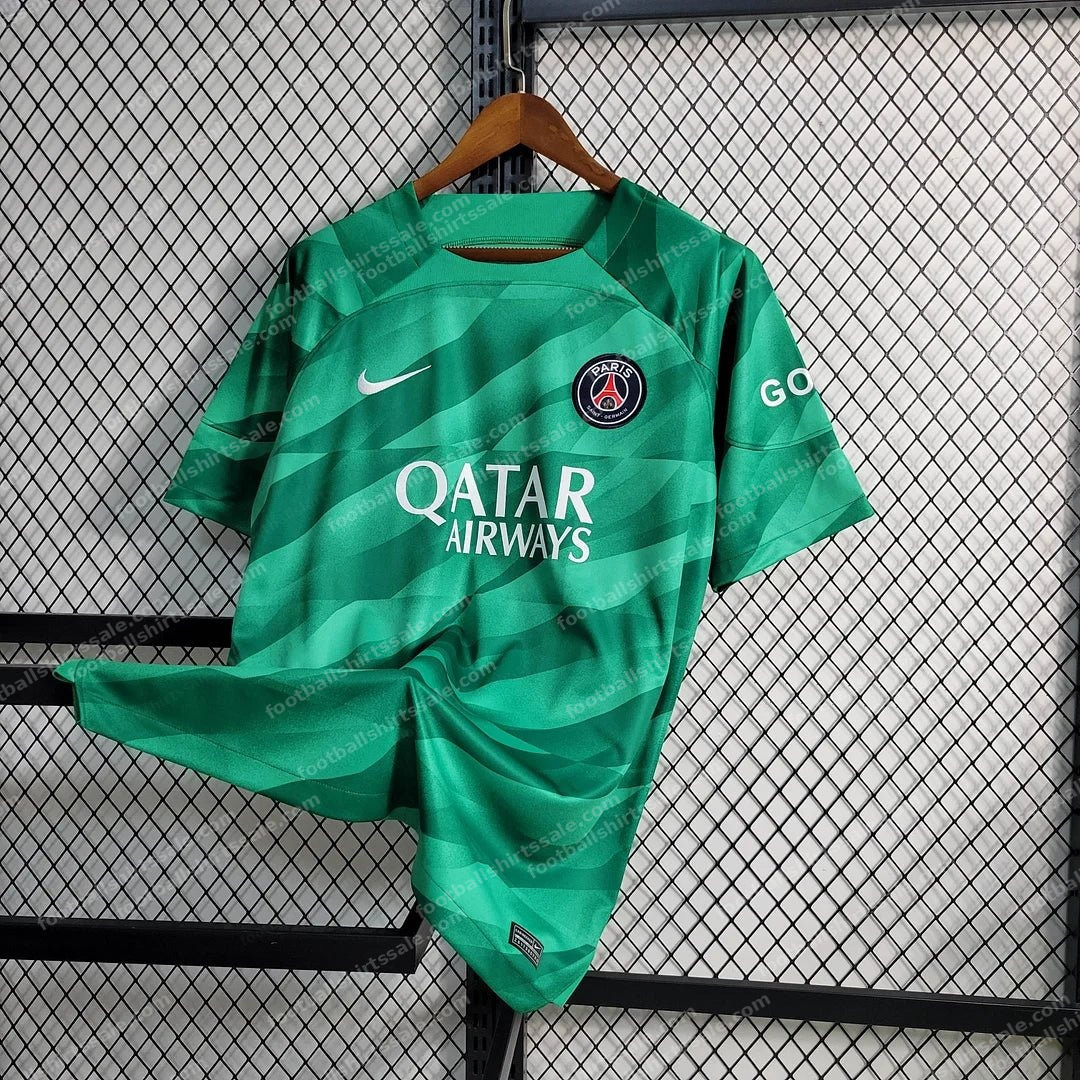 2023/2024 Psg Paris Saint-Germain Goalkeeper Green Football Shirt - Detail 2