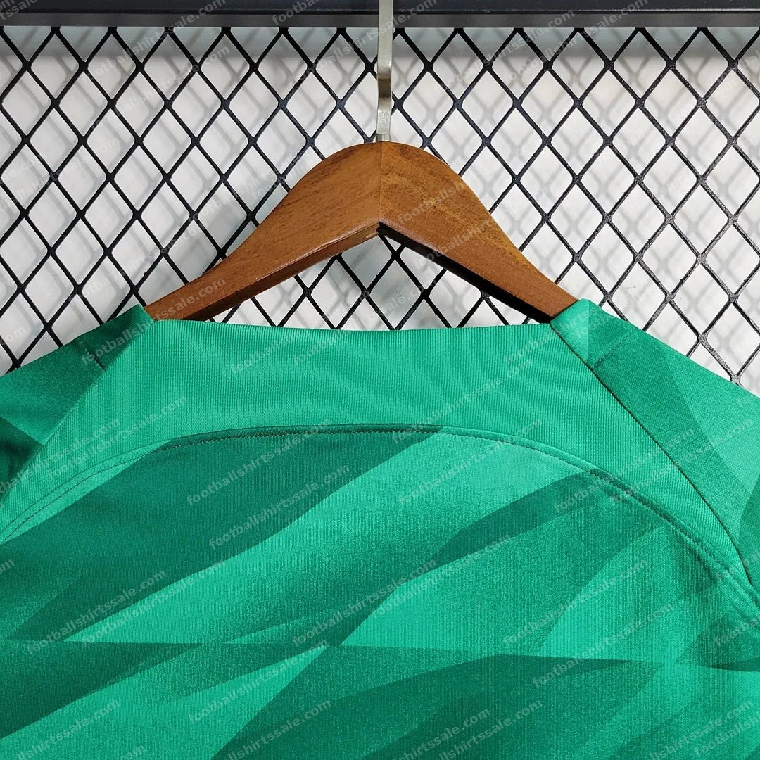 2023/2024 Psg Paris Saint-Germain Goalkeeper Green Football Shirt - Detail 4