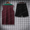 2024/2025 Psg Paris Saint-Germain pre-match training Wine Red Jersey+Shorts 1:1 Thai Quality - Detail 1