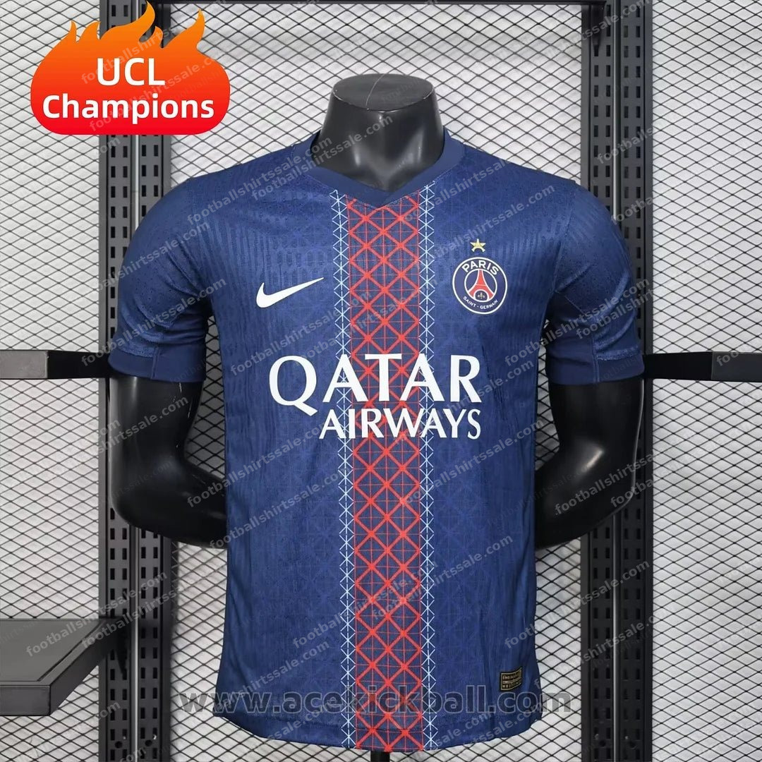 2025/2026 PSG Player Version Paris Saint-Germain Home Champions League Edition Football Shirt