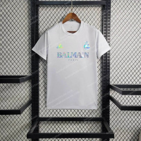 2023/2024 Real Madrid Reflective Balmain White Football Shirt