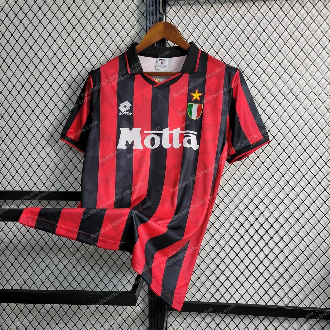 1993/1994 Retro AC Milan Home Football Shirt 1:1 Thai Quality - Detail 2