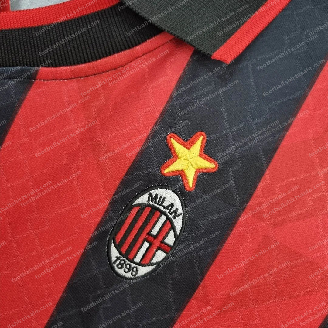 1995/1996 Retro AC Milan Home Football Shirt 1:1 Thai Quality - Detail 6