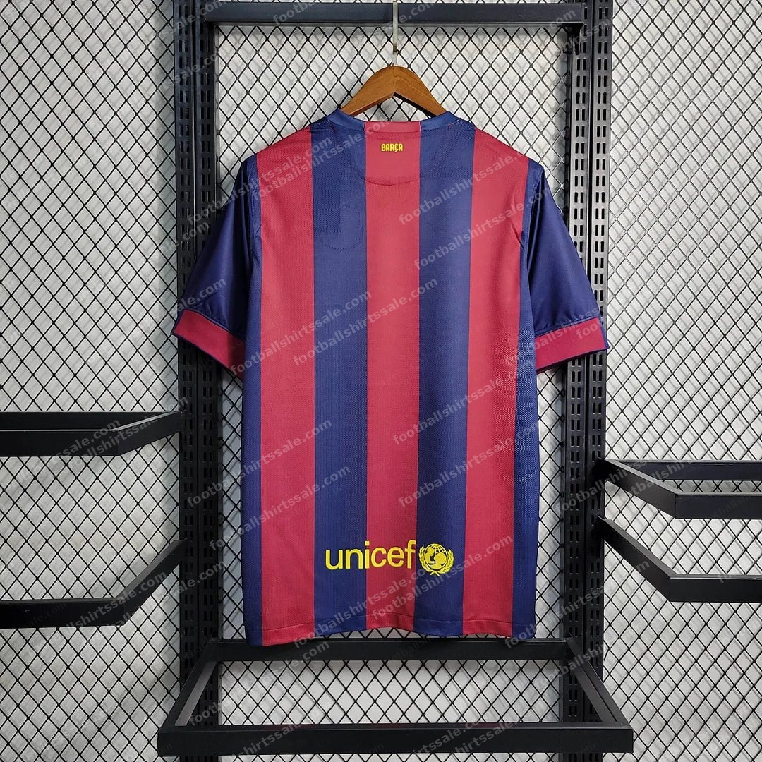2014/2015 Retro Barcelona Football Shirt Home - Detail 1