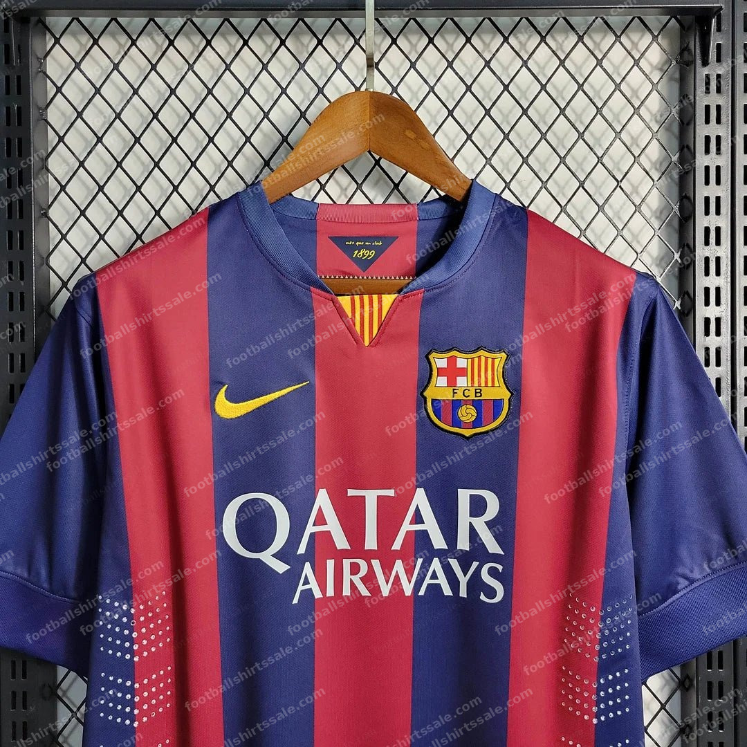 2014/2015 Retro Barcelona Football Shirt Home - Detail 3
