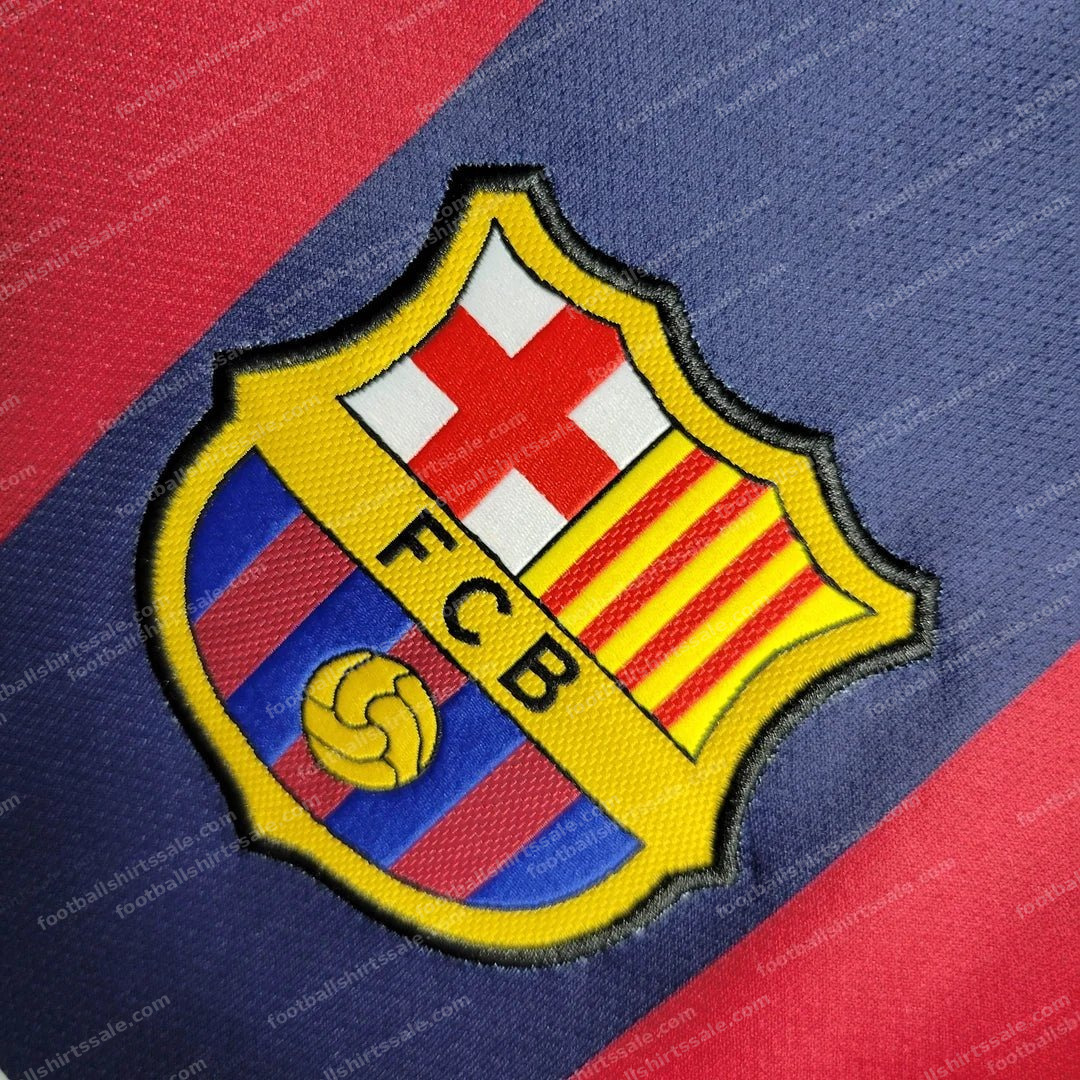 2014/2015 Retro Barcelona Football Shirt Home - Detail 5