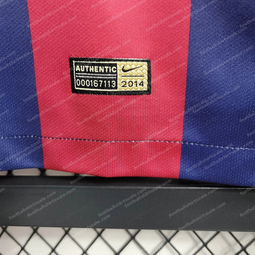 2014/2015 Retro Barcelona Football Shirt Home - Detail 6
