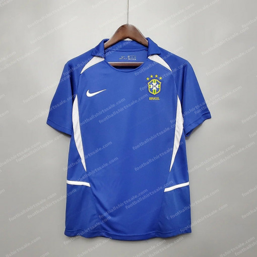 2002 Retro Brazil Away Soccer Jersey