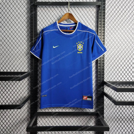 1998 Retro Brazil Soccer Jersey Away
