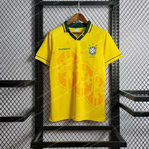 1994 Retro Brazil Soccer Jersey Home