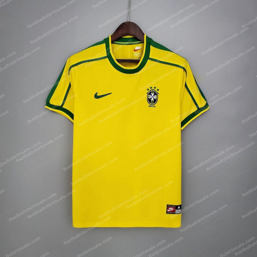 1998 Retro Brazil Soccer Jersey Home