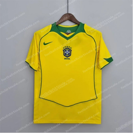 2004 Retro Brazil Soccer Jersey Home