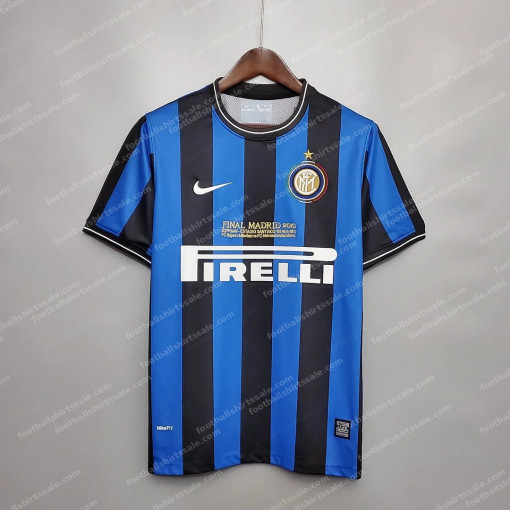 2009/2010 Retro Internazionale Milan Home UEFA Champions League Edition Football Jersey