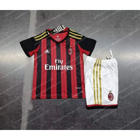 2013/2014 Retro Kids Size AC Milan Home Football Shirt