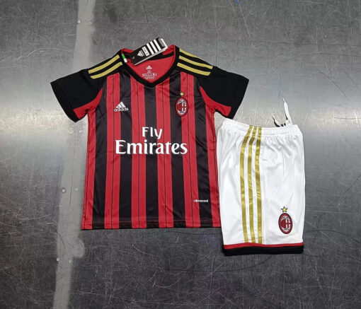 2013/2014 Retro Kids Size AC Milan Home Football Shirt