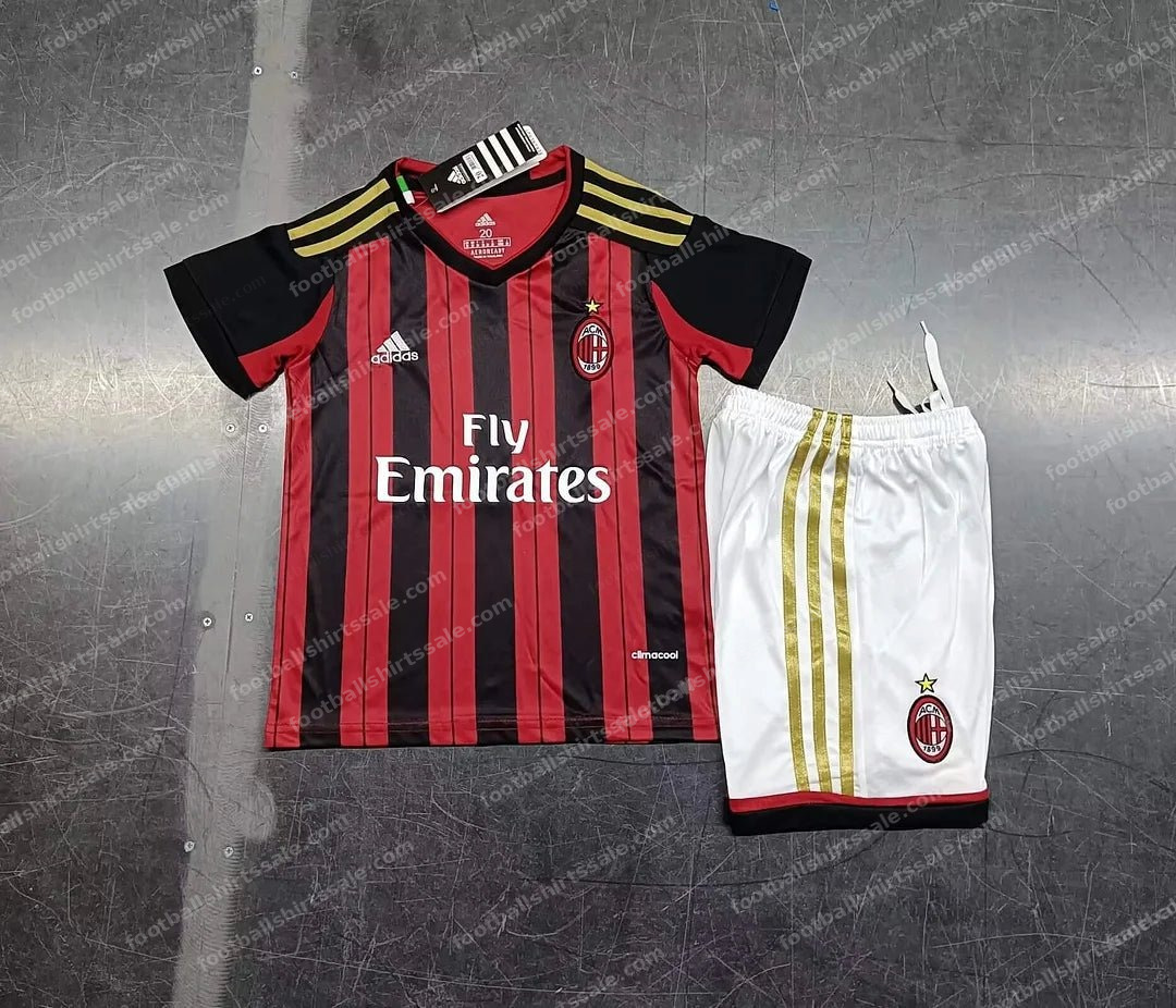 2013/2014 Retro Kids Size AC Milan Home Football Shirt 1:1 Thai Quality