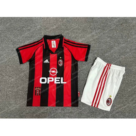 1998/1999 Retro Kids Size AC Milan Home Soccer Jersey
