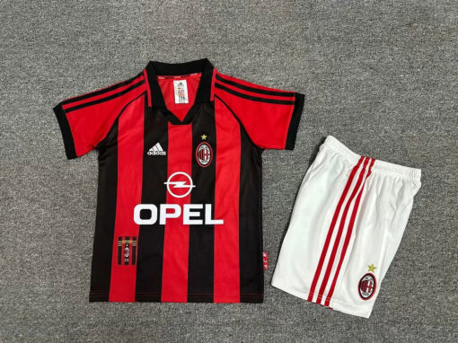1998/1999 Retro Kids Size AC Milan Home Soccer Jersey