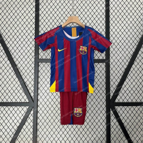 2005/2006 Retro Kids Size Barcelona Home Football Shirt
