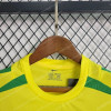 2002 Retro Kids Size Brazil Home Soccer Jersey - Detail 4