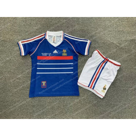 1998 Retro Kids Size France Home Football Shirt