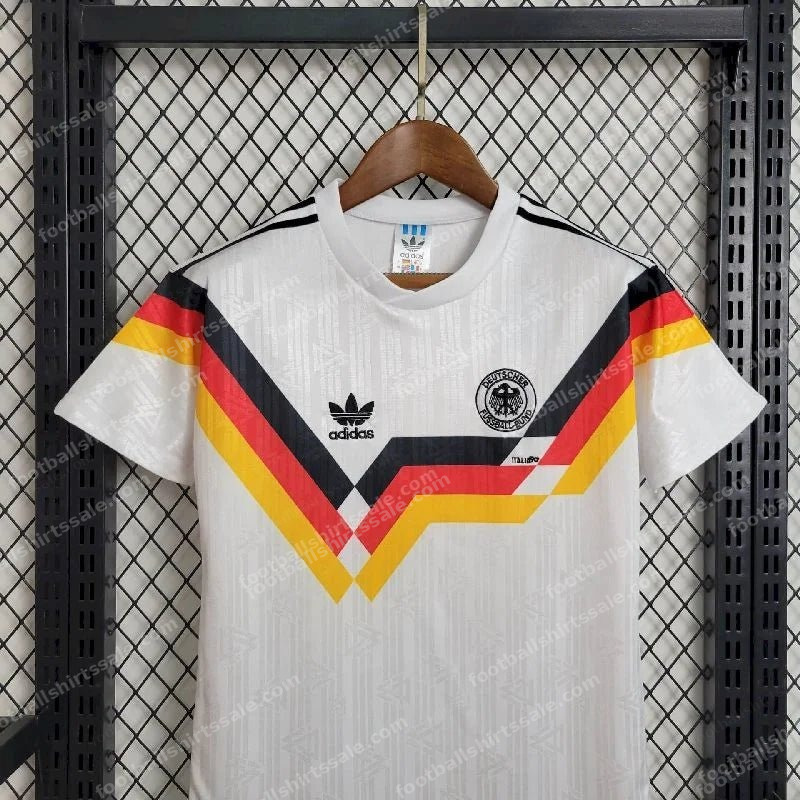 1992 Retro Kids Size Germany Home Soccer Jersey - Detail 2