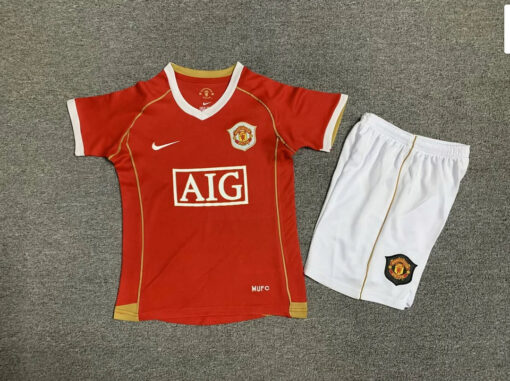 2006/2007 Retro Kids Size Manchester United Home Football Shirt