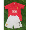 2007/2008 Retro Kids Size Manchester United Home Football Shirt 1:1 Thai Quality