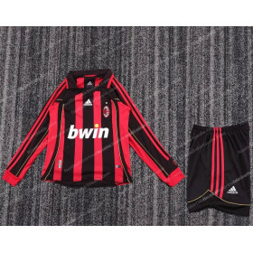 2006/2007 Retro Long Sleeve AC Milan Home Football Shirt Kids Size