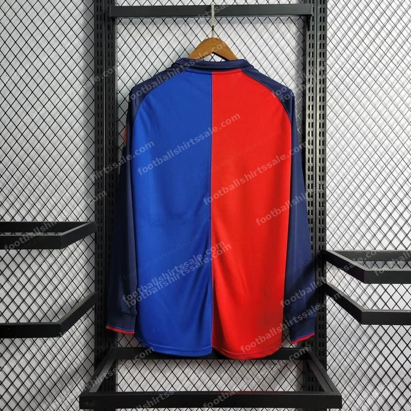 Retro Long Sleeve Barcelona 100th Anniversary Version Football Shirt Home 1:1 Thai Quality - Detail 1