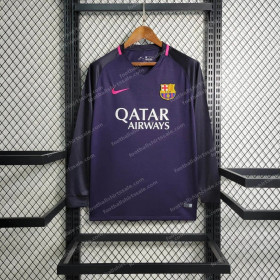 2016/2017 Retro Long Sleeve Barcelona Away Football Shirt