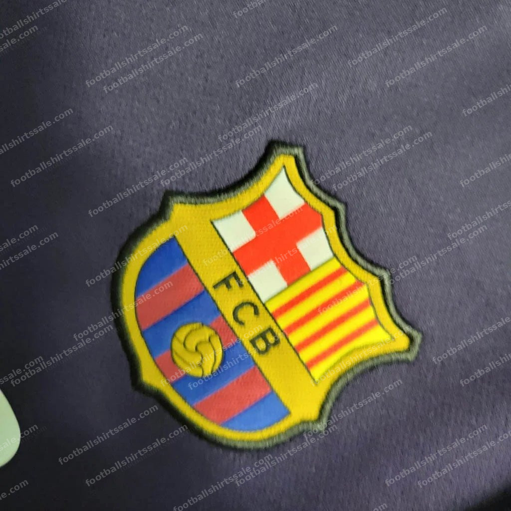 2016/2017 Retro Long Sleeve Barcelona Away Football Shirt 1:1 - Detail 4