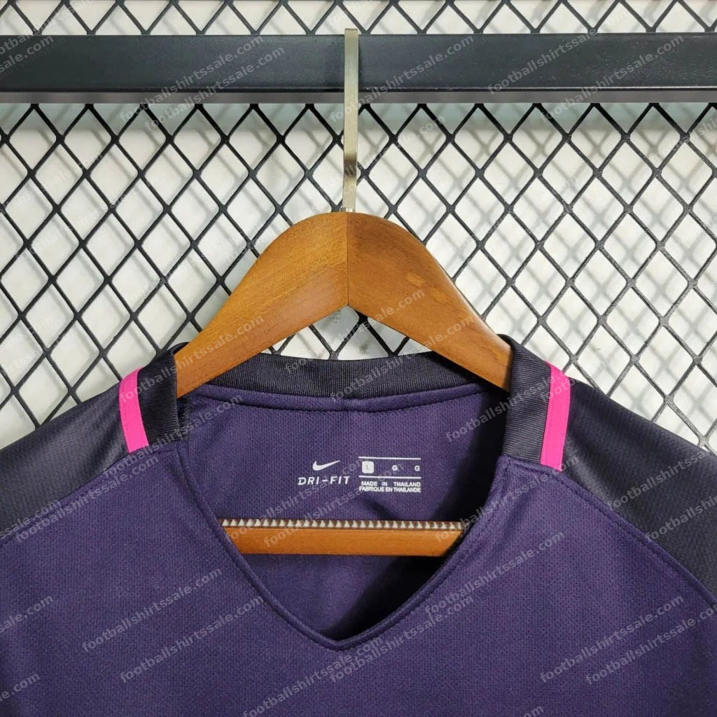 2016/2017 Retro Long Sleeve Barcelona Away Football Shirt 1:1 - Detail 5