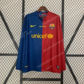 2008/2009 Retro Long Sleeve Barcelona Football Shirt Home Champions League