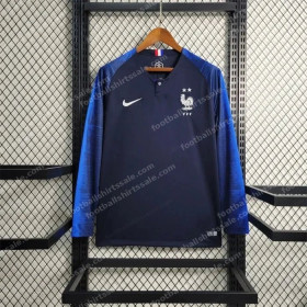 2018 Retro Long Sleeve FIFA World Cup France Home Football Shirt