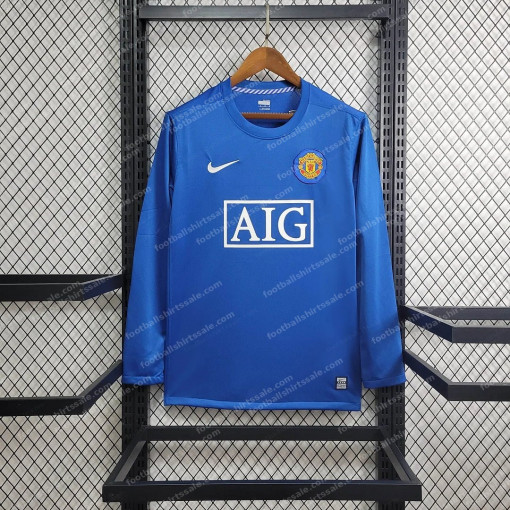 2007/2008 Retro Long Sleeve Manchester United Away Football Shirt