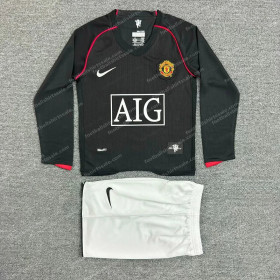 2007/2008 Retro Long Sleeve Manchester United Away Football Shirt Kids Size
