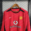 2002/2004 Retro Long Sleeve Manchester United Home Football Shirt 1:1 Thai Quality - Detail 2