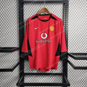 2002/2004 Retro Long Sleeve Manchester United Home Football Shirt