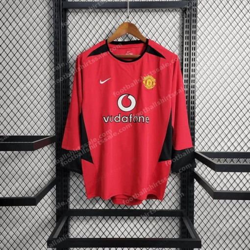 2002/2004 Retro Long Sleeve Manchester United Home Football Shirt