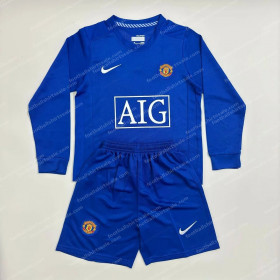 2008/2009 Retro Long Sleeve Manchester United Third Away Football Shirt Kids Size