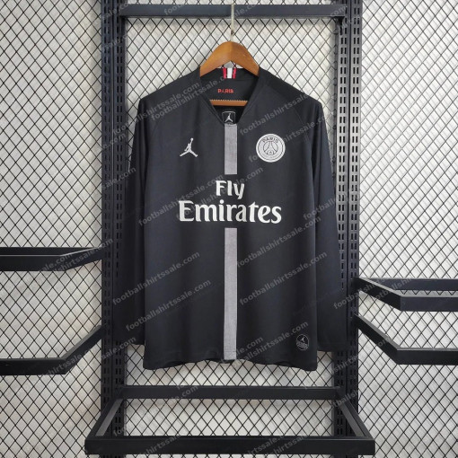 2018/2019 Retro Long Sleeve Paris Saint-Germain Home Football Shirt