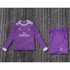 2016/2017 Retro Long Sleeve Real Madrid Away Football Shirt Kids Size